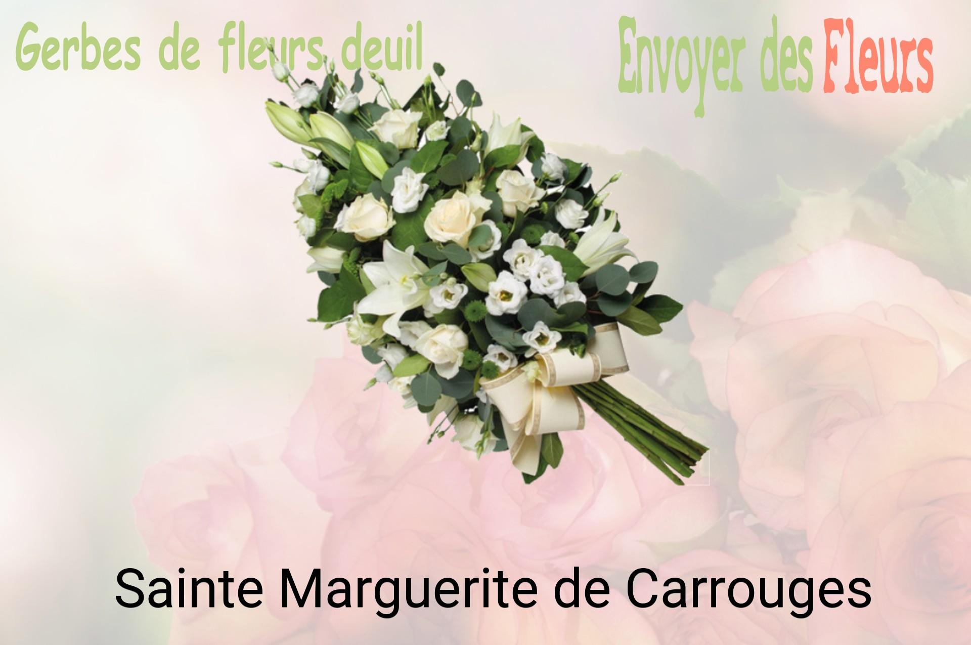Gerbe de fleurs de deuil livrée à Sainte-Marguerite-de-Carrouges
